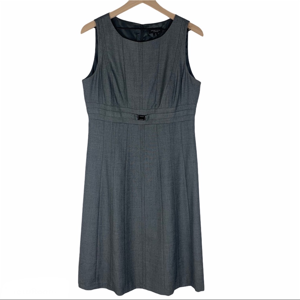Tahari Arthur S Levine Gray Dress